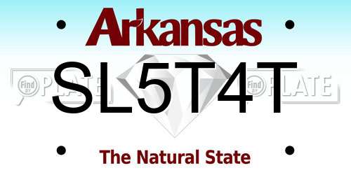 SL5T4T Arkansas License Plate