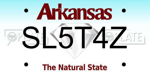 SL5T4Z Arkansas License Plate