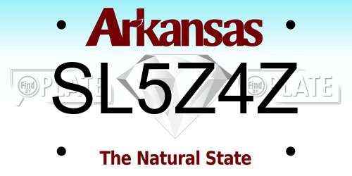SL5Z4Z Arkansas License Plate