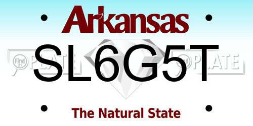 SL6G5T Arkansas License Plate