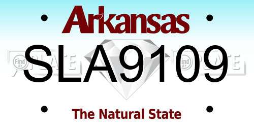 SLA9109 Arkansas License Plate