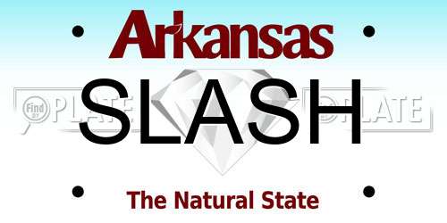 SLASH Arkansas License Plate