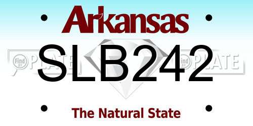 SLB242 Arkansas License Plate
