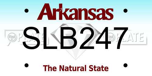 SLB247 Arkansas License Plate