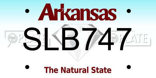 SLB747 Arkansas License Plate