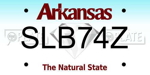 SLB74Z Arkansas License Plate