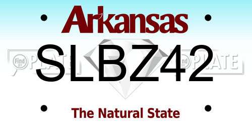 SLBZ42 Arkansas License Plate