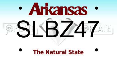 SLBZ47 Arkansas License Plate