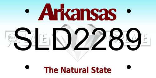 SLD2289 Arkansas License Plate