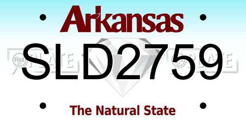 SLD2759 Arkansas License Plate