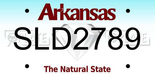 SLD2789 Arkansas License Plate
