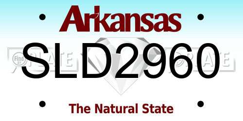 SLD2960 Arkansas License Plate
