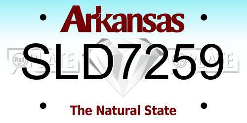 SLD7259 Arkansas License Plate