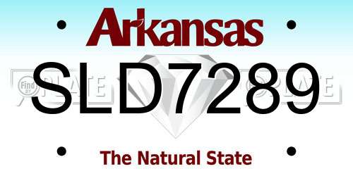 SLD7289 Arkansas License Plate