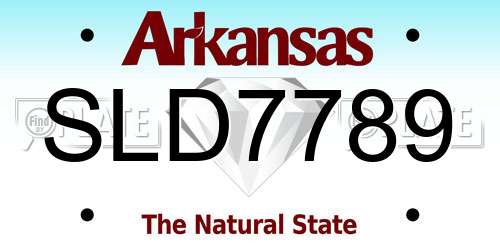 SLD7789 Arkansas License Plate
