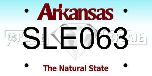 SLE063 Arkansas License Plate