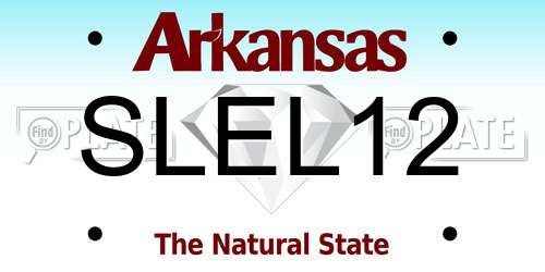 SLEL12 Arkansas License Plate