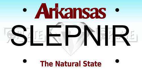 SLEPNIR Arkansas License Plate