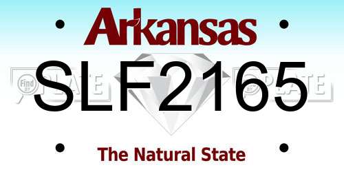 SLF2165 Arkansas License Plate