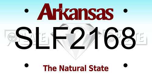 SLF2168 Arkansas License Plate