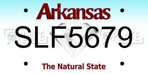 SLF5679 Arkansas License Plate