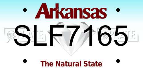 SLF7165 Arkansas License Plate