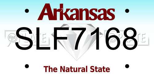 SLF7168 Arkansas License Plate