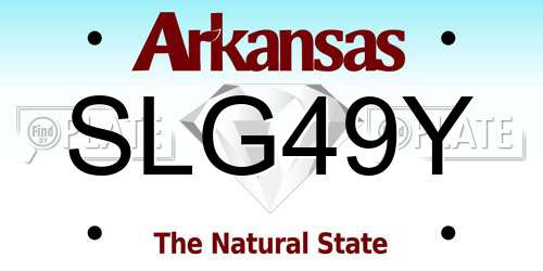 SLG49Y Arkansas License Plate