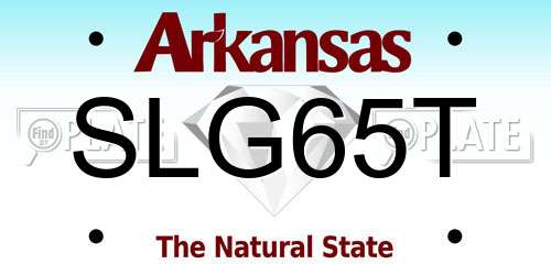 SLG65T Arkansas License Plate