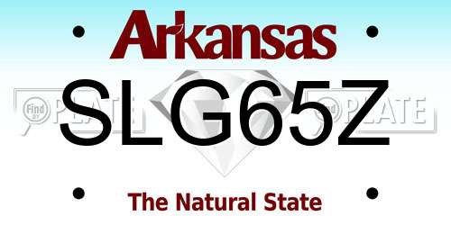 SLG65Z Arkansas License Plate