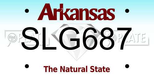 SLG687 Arkansas License Plate