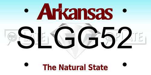 SLGG52 Arkansas License Plate