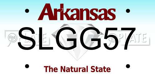 SLGG57 Arkansas License Plate