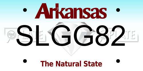 SLGG82 Arkansas License Plate