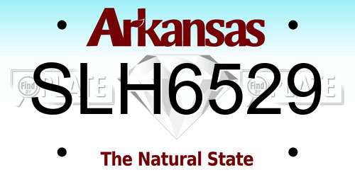 SLH6529 Arkansas License Plate