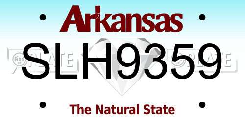 SLH9359 Arkansas License Plate