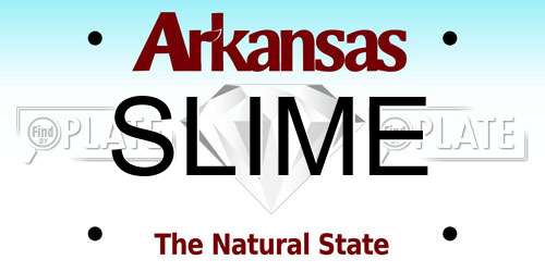 SLIME Arkansas License Plate
