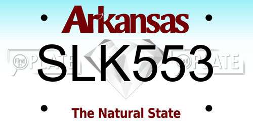 SLK553 Arkansas License Plate