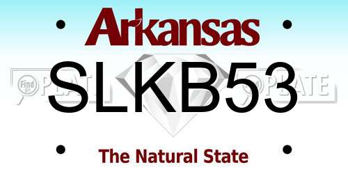 SLKB53 Arkansas License Plate