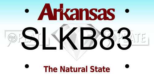 SLKB83 Arkansas License Plate