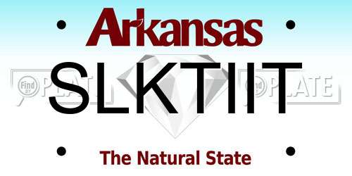 SLKTIIT Arkansas License Plate