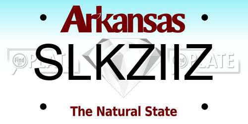 SLKZIIZ Arkansas License Plate
