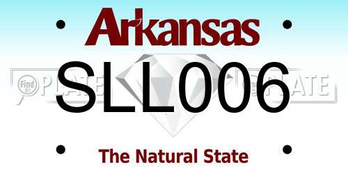SLL006 Arkansas License Plate