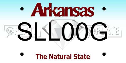 SLL00G Arkansas License Plate