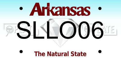 SLLO06 Arkansas License Plate