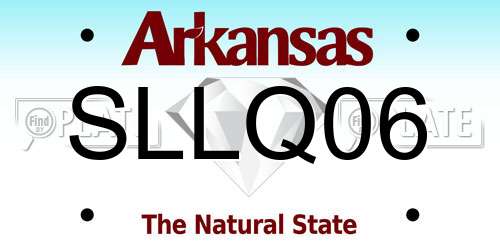 SLLQ06 Arkansas License Plate