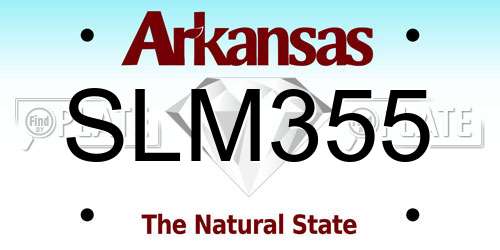 SLM355 Arkansas License Plate
