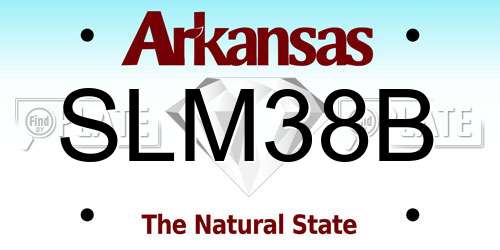 SLM38B Arkansas License Plate