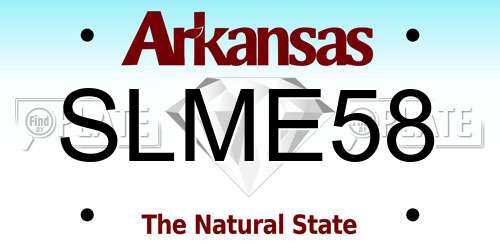 SLME58 Arkansas License Plate