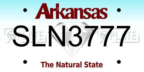 SLN3777 Arkansas License Plate